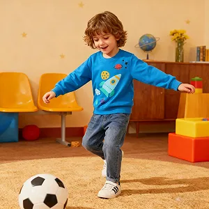 Пуловер Gumyoss Дитячий Бавовняний Светр для Хлопчиків з Динозавром для Хлопчиків synthetic.ua - Фото 1