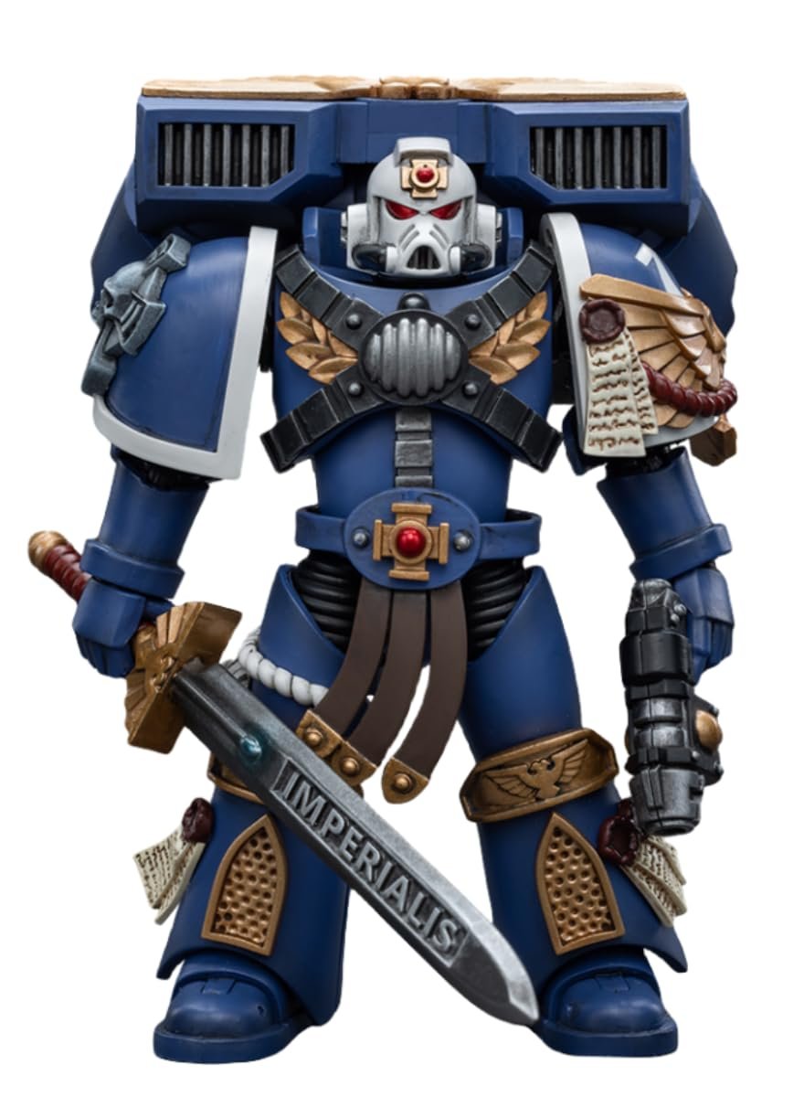 Фигурка Коллекционная JoyToy Warhammer 40k Ultramarines Vanguard Veteran Sergeant 1:18 (Sergeant JT8018), фото №1