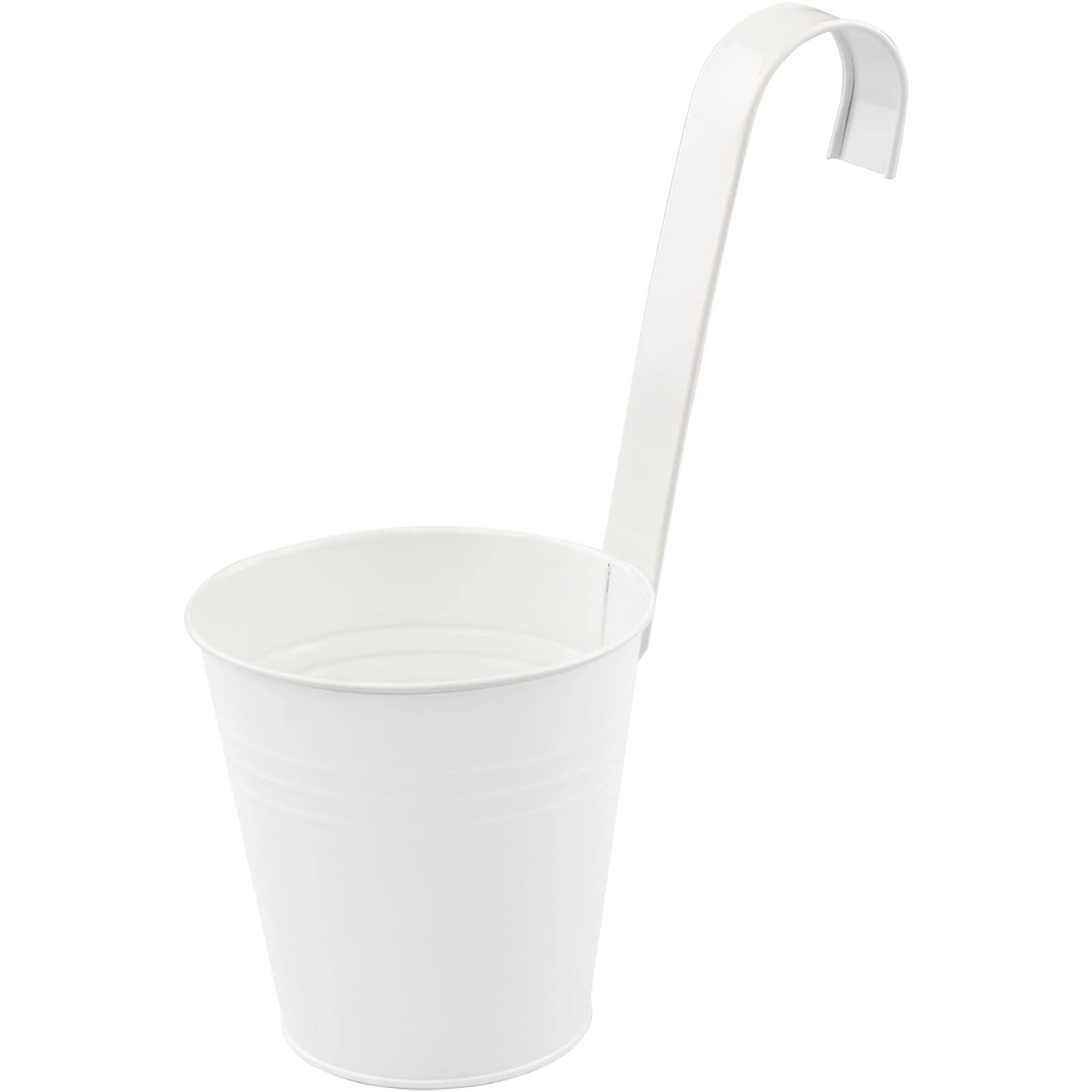 Підвісні квіткові горщики DRULINE Набір 12 шт. Металеві Білі 9/13 см, фото №8