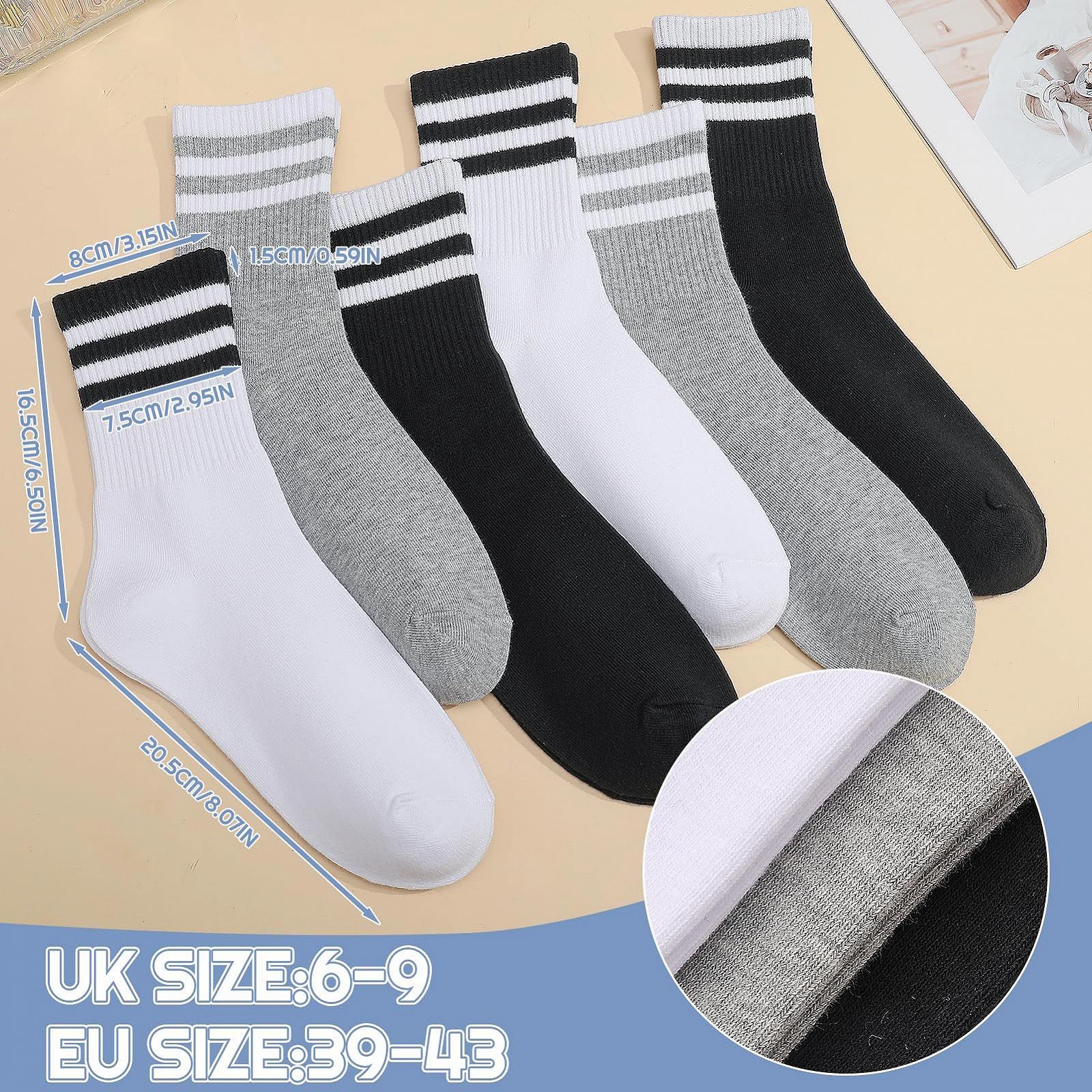 Носки Полосатые Спортивные Унисекс 6 пар, фото №2