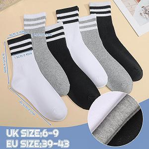 Носки Полосатые Спортивные Унисекс 6 пар synthetic.ua - Фото 1