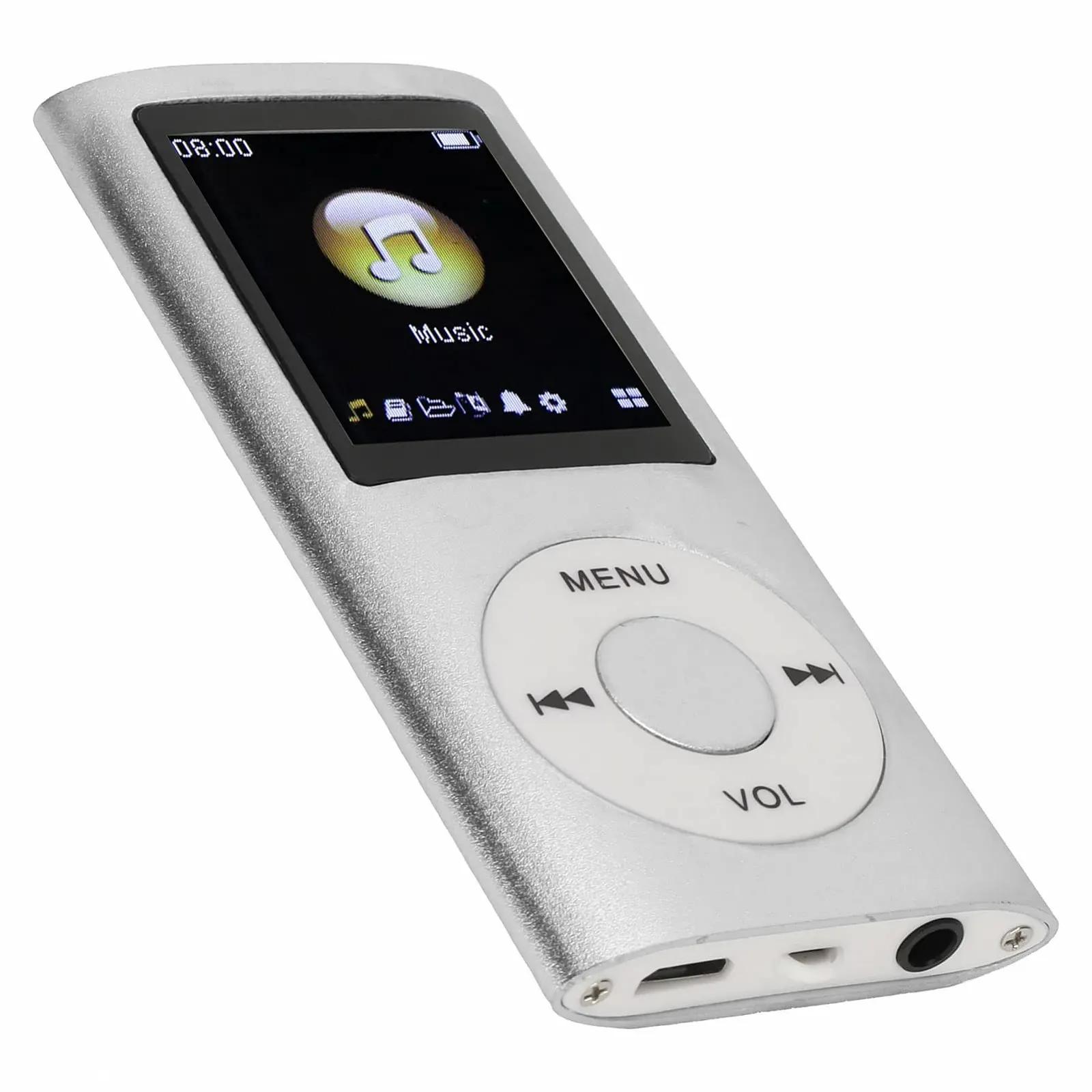 MP3 плеєр Stylish Multifunctional з навушниками Silver, фото №9