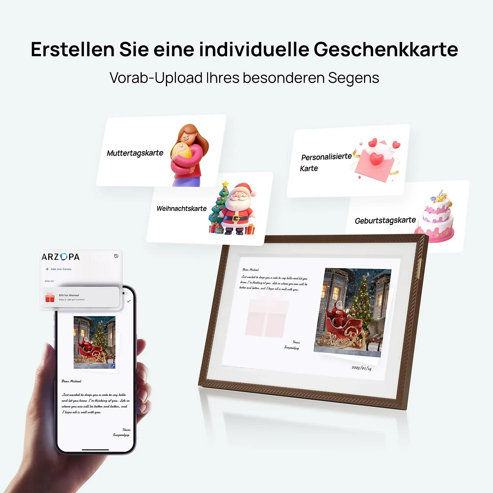 Цифровая фоторамка ARZOPA D15 15.6 дюйма FHD Сенсорный экран Brown, фото №4 Цифровая фоторамка ARZOPA D15 15.6 дюйма FHD Сенсорный экран Brown, фото №4