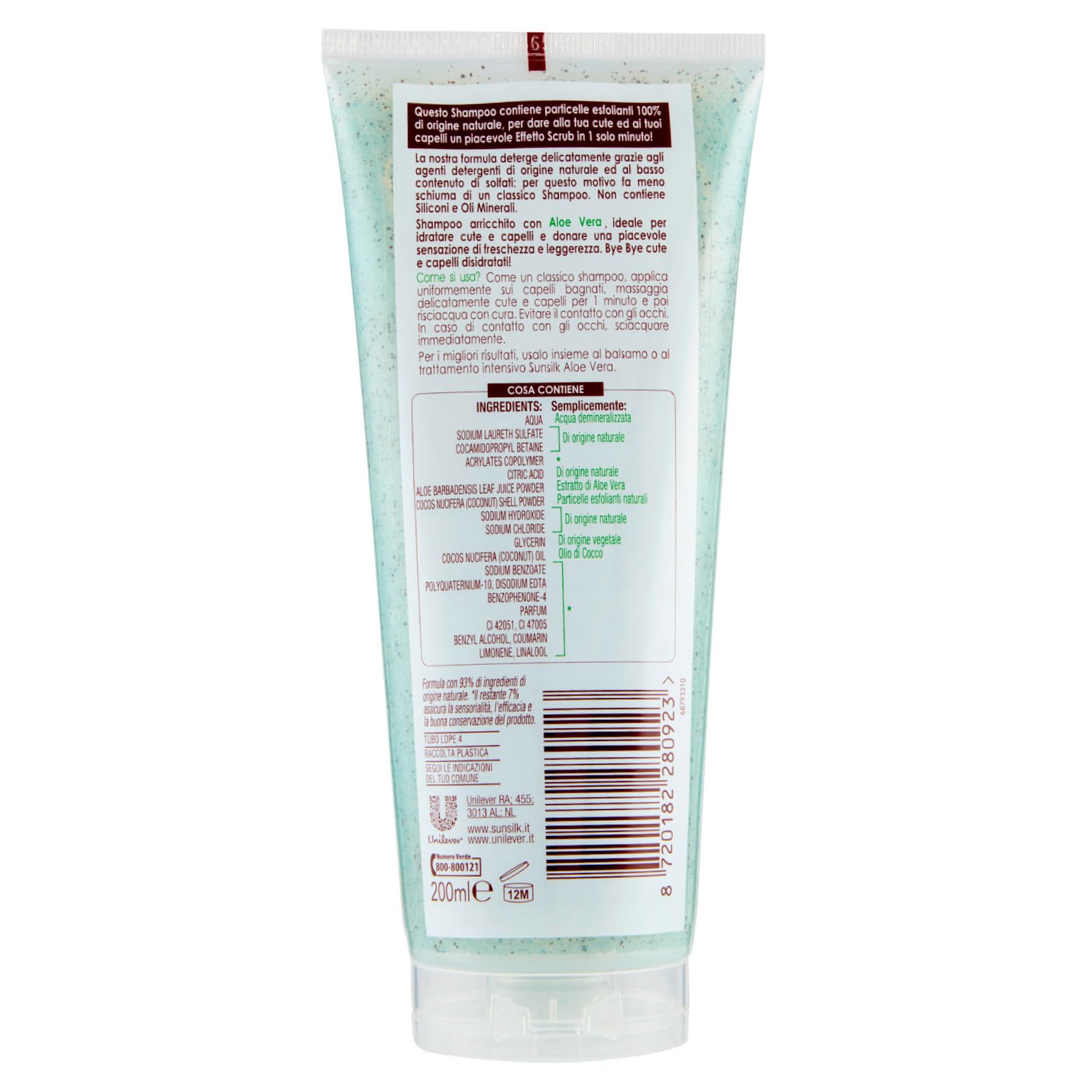 Шампунь Sunsilk Scrub Detox Natural Refill Алое вера 4 x 200 мл, фото №2