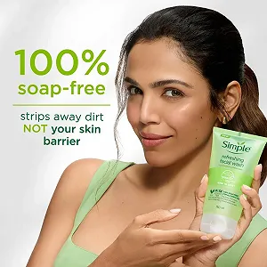 Гель для умывания Simple Gentle Skin Refreshing для чувствительной кожи, без мыла, 150 мл synthetic.ua - Фото 1