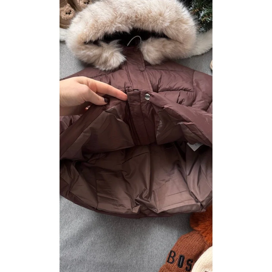 Тепла куртка з хутряним капюшоном від 100 до 160 см на холодну осінь та єврозиму!, фото №7