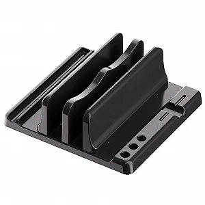 Подставка для ноутбука Вертикальная подставка для ноутбука для стола Держатель для ноутбука Подставка для компьютера Вертикальный держатель для ноутбука с регулируемыми слотами Экономия места