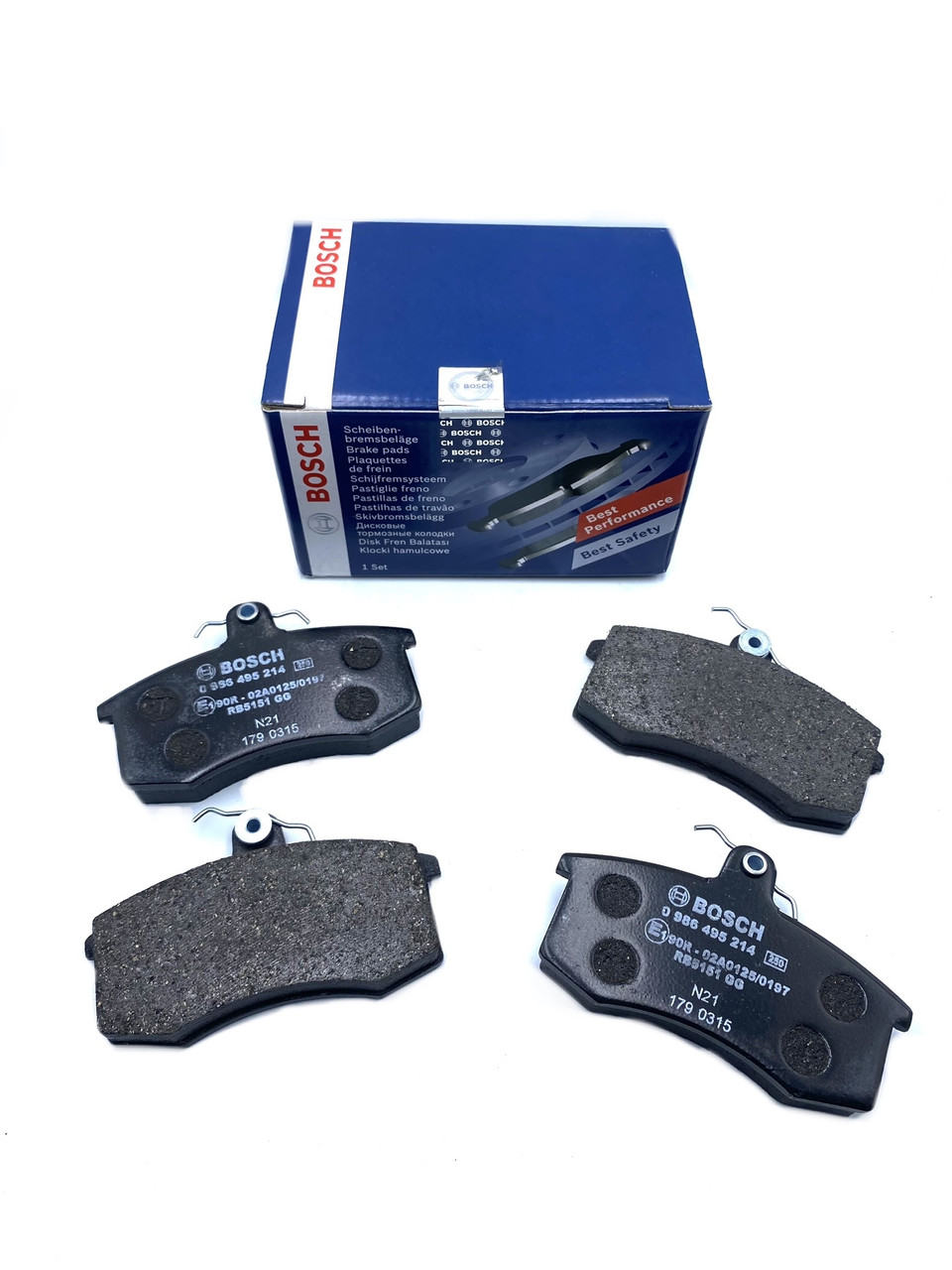 Колодка тормозна передня BOSCH ВАЗ 2108 2109 21099 2113 2114 2115 1118 2170 ЗАЗ 1102 0986495214, фото №1
