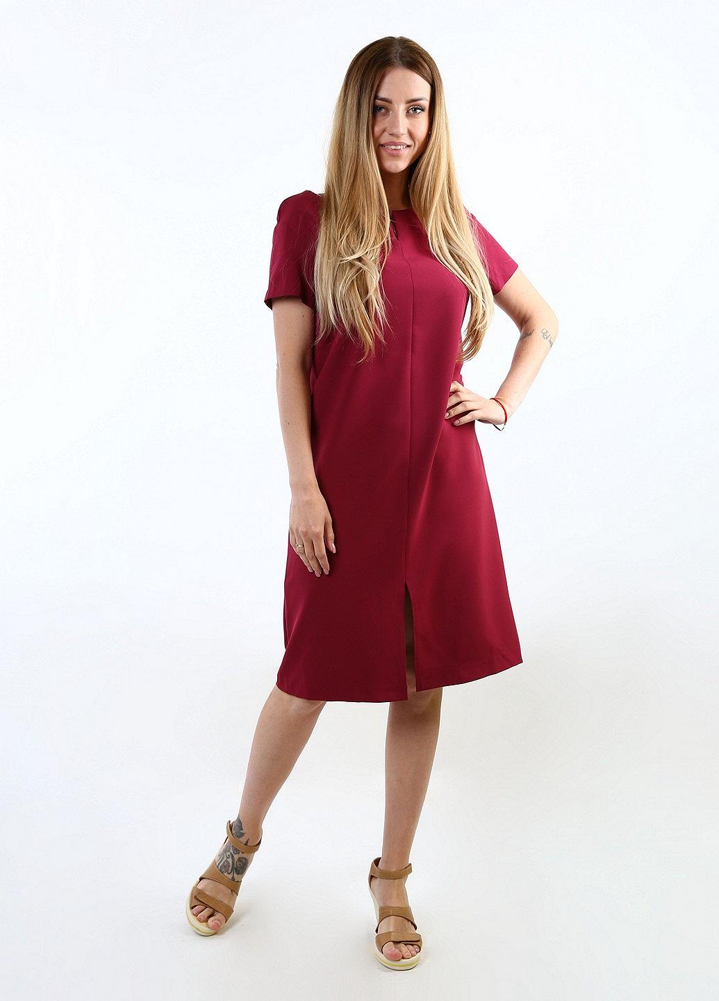 Платье inDresser M Малиновый (IN-F0218К009Д-Crimson), фото №1