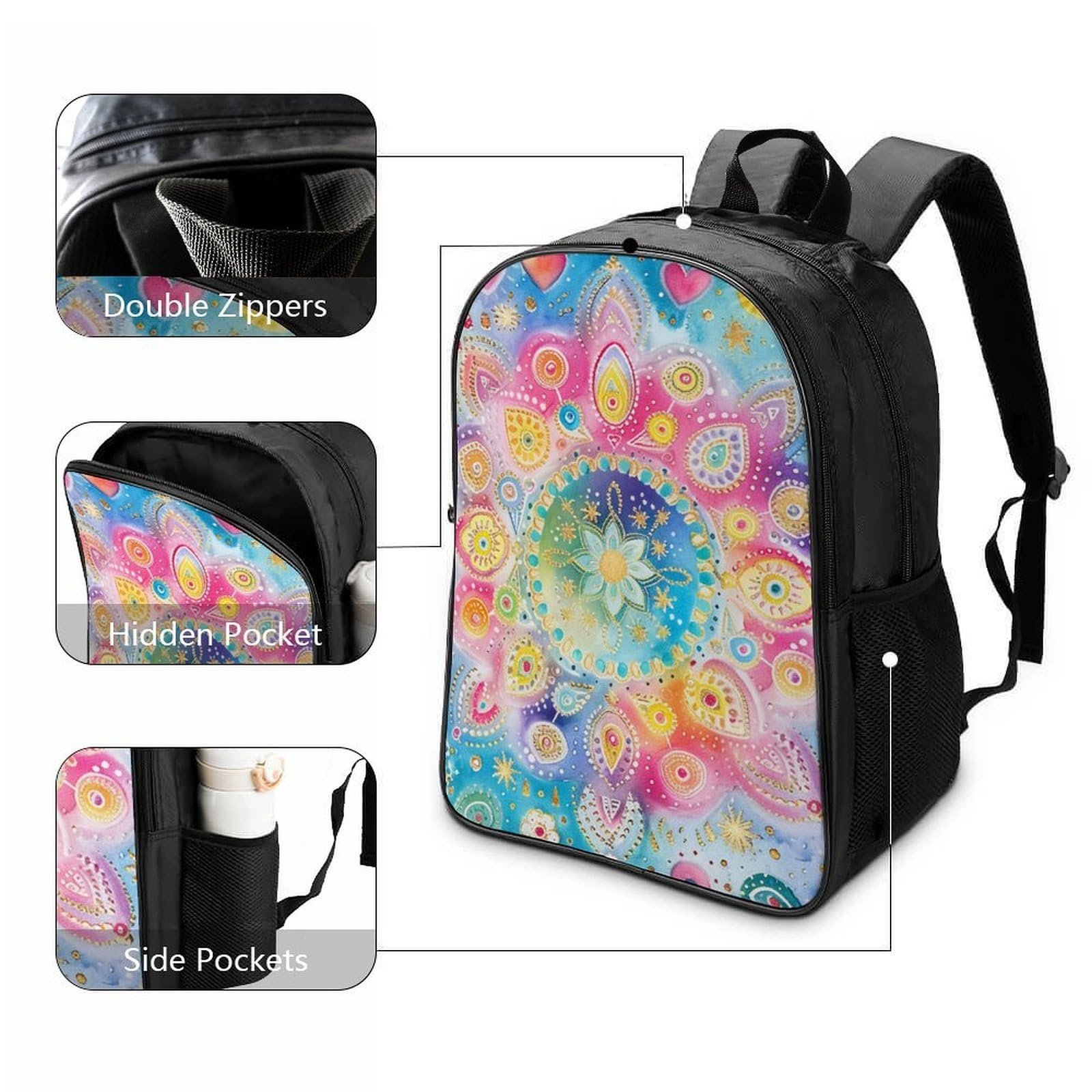 Рюкзак DPEOANEBN Mandala 3D 40x28x16см, фото №3