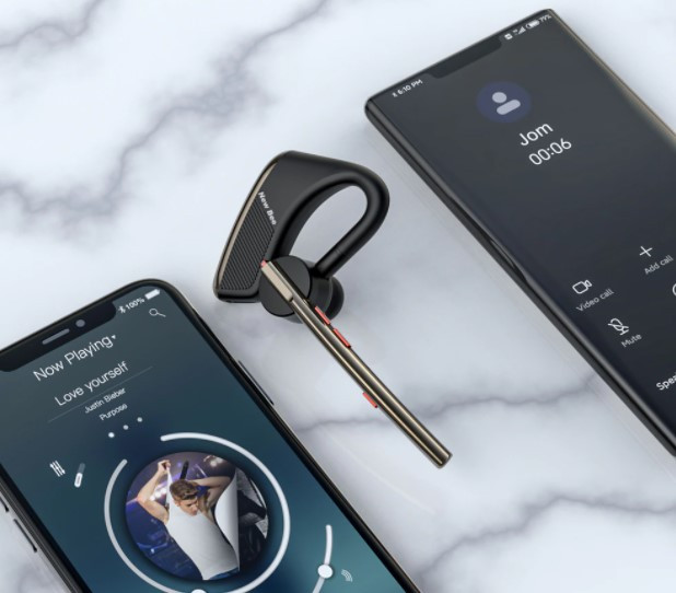 Bluetooth гарнітура Bee M50 чорний голосовий контроль stand-by 1440 годин, фото №4