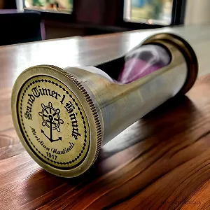 Пісочний годинник Meridian Nauticals Antique Brass 1 хвилина латунь Пурпуровий пісок synthetic.ua - Фото 1