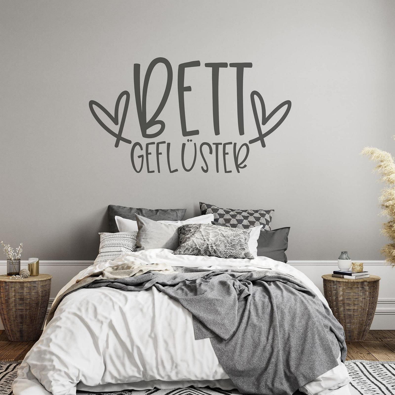 Наклейка на стіну GrazDesign "Bettgeflüster" 70 x 40 см чорна., фото №1