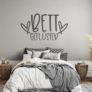 Наклейка на стіну GrazDesign "Bettgeflüster" 70 x 40 см чорна. - Фото 1