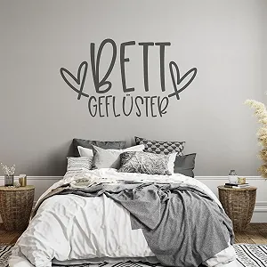 Наклейка на стіну GrazDesign "Bettgeflüster" 70 x 40 см чорна. - Фото 1