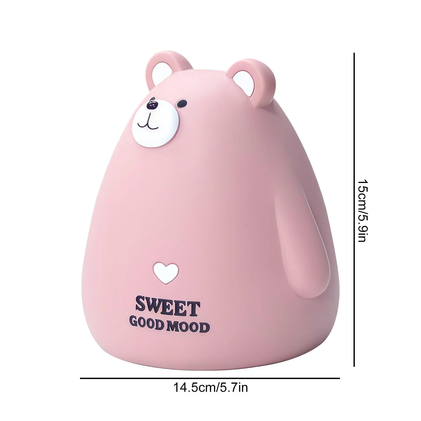 Скарбничка Bear Кумедна Велика місткість Рожева, фото №3