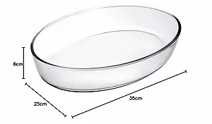 Форма для запекания IBILI Kristall овальная 35 x 25 x 6.5 cm прозрачная synthetic.ua - Фото 1