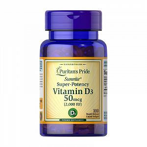 Vitamin D3 50 mcg 2000 IU 100 softgels - Фото 1