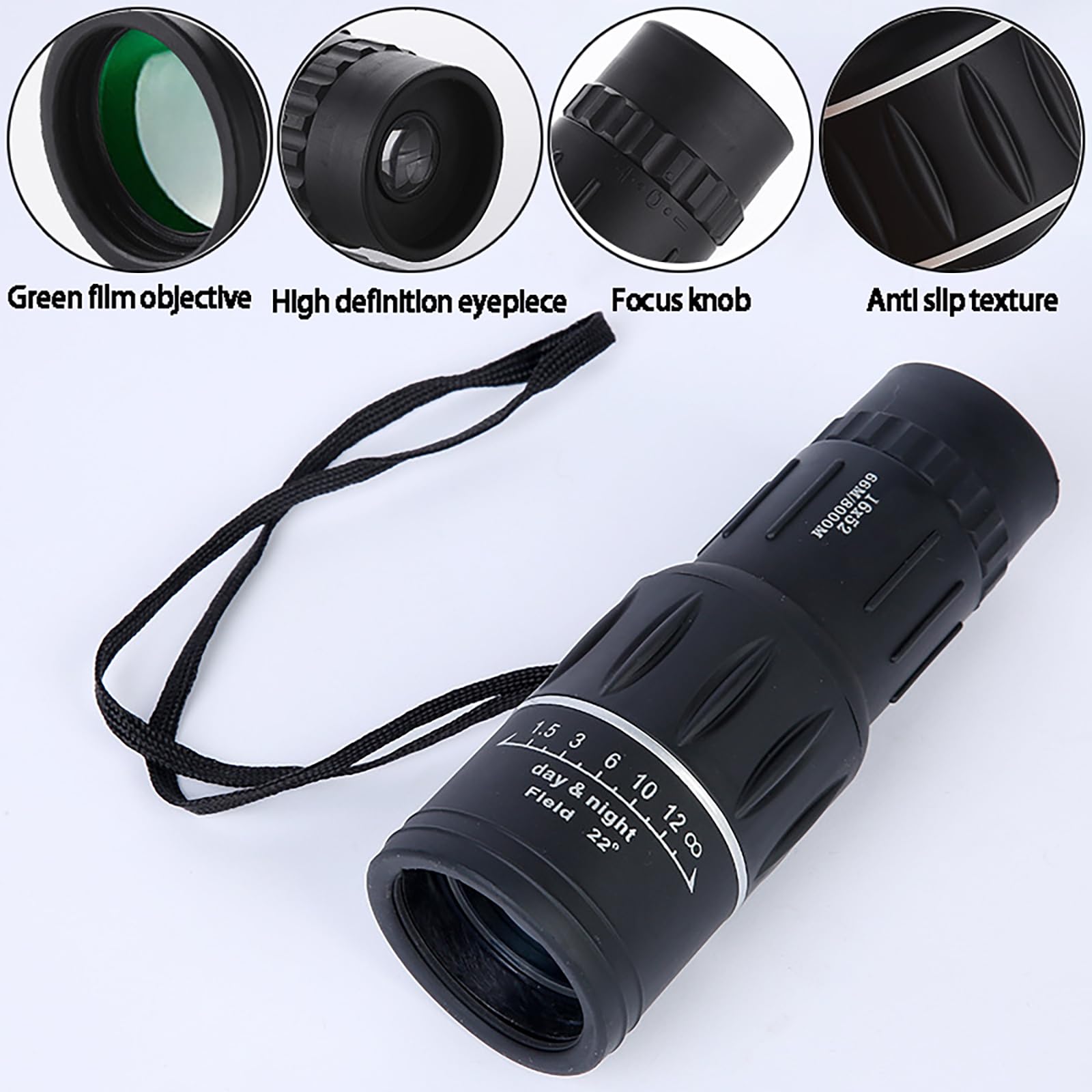 Монокуляр TAZYMKSD 8x50 з утримувачем для смартфона та штативом, фото №3 Монокуляр TAZYMKSD 8x50 з утримувачем для смартфона та штативом, фото №3