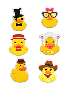 Джибитсы желтая утка duck Jibbitz 6 шт аксессуары Крокс украшение Dz_154_5 - Фото 1
