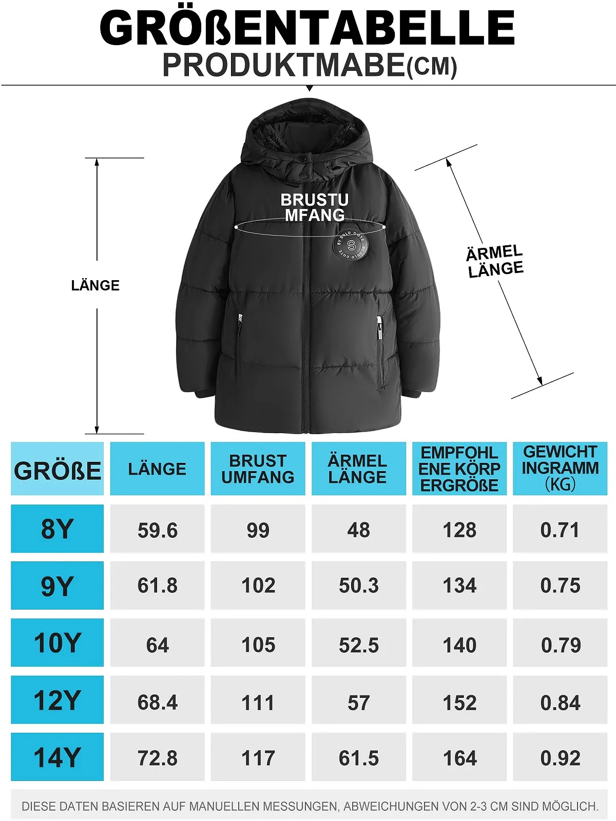 Зимнее пальто для мальчиков SOLOCOTE, флисовая подкладка, тяжелое, водоотталкивающее, ветрозащитное, с капюшоном, парка для детей., фото №6
