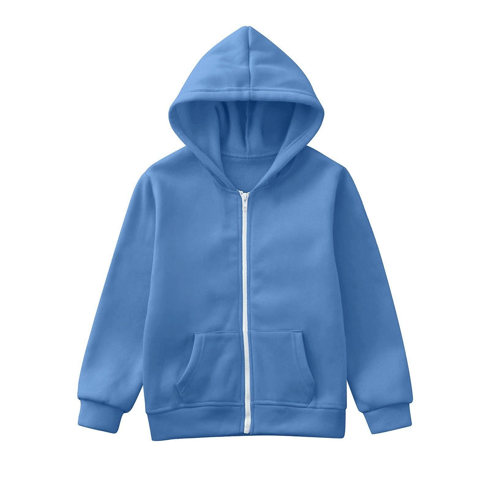 Толстовка Generisch Кофта з капюшоном на блискавці однотонна для дівчаток і хлопчиків, фото №2