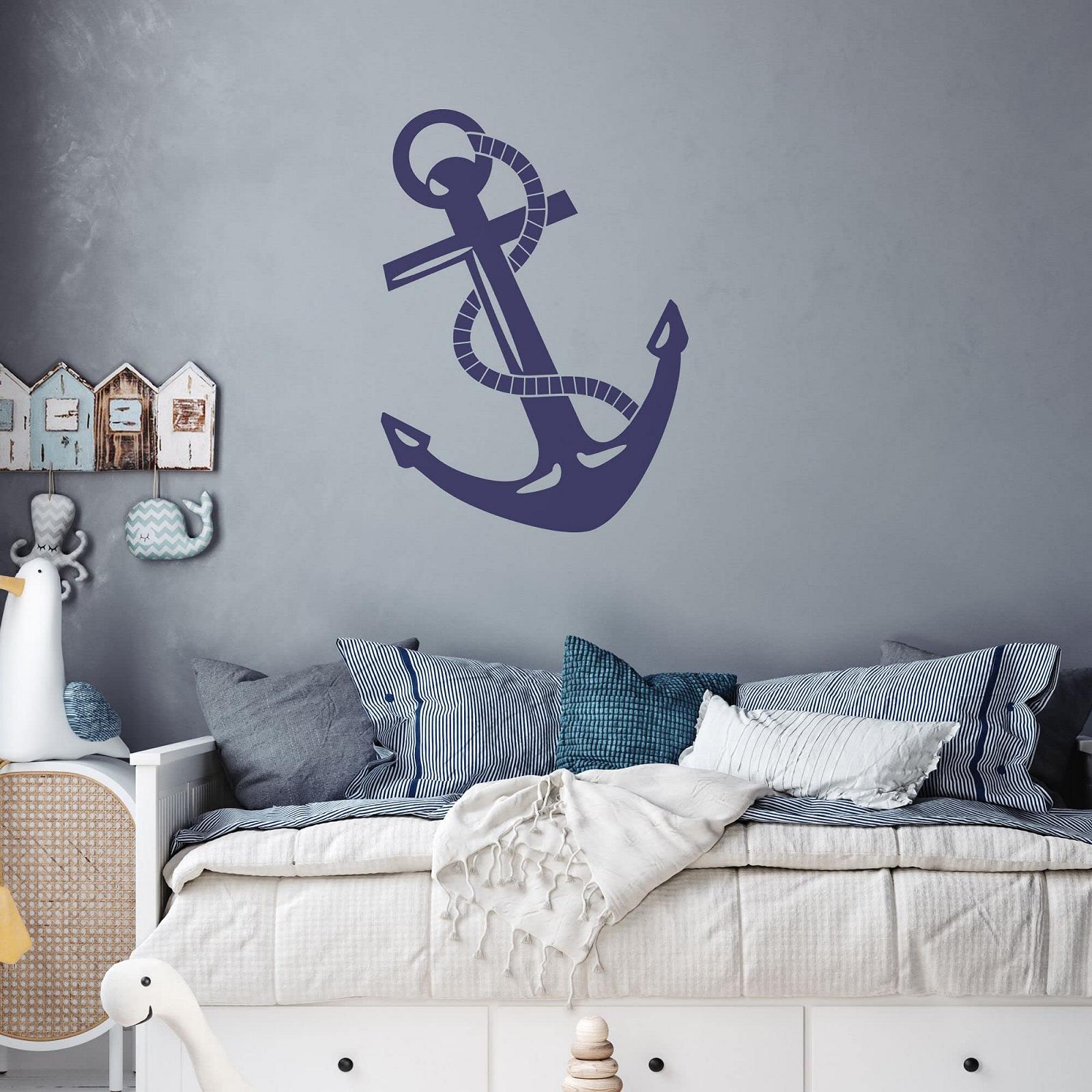 Набір наклейок на стіну Graz Design Anchor with Rope для ванної кімнати Bleu roi (049) 41 x 30 см, фото №3 Набір наклейок на стіну Graz Design Anchor with Rope для ванної кімнати Bleu roi (049) 41 x 30 см, фото №3