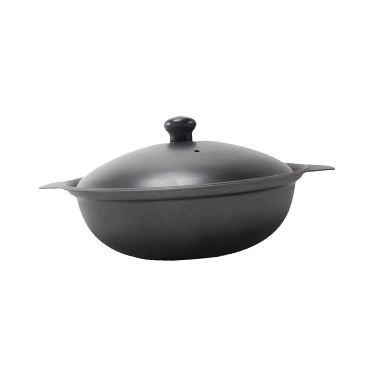 Глиняный горшок VALICLUD 22 cm термостойкий с крышкой, эргономичная ручка, фото №1