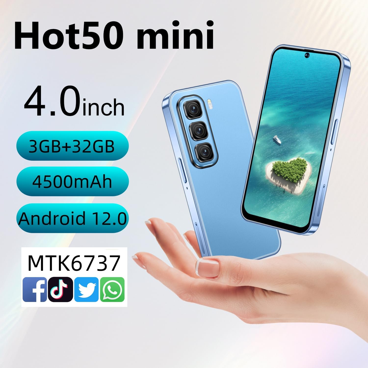 Смартфон Hot50mini 2GB/16GB 4.0" HD 2600mAh Purple, фото №6