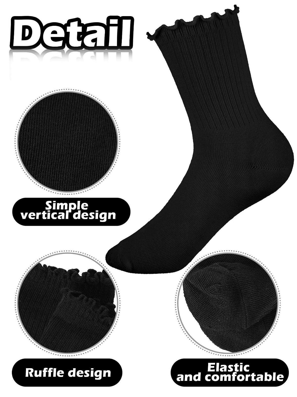 Шкарпетки Bencailor з оборками жіночі 6 пар, з манжетами, фото №5