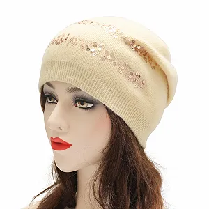 Вязаная шапка-бини ZLYC, мягкая зимняя эластичная synthetic.ua - Фото 1