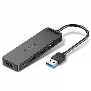 Концентратор Vention 4-Port з micro USB напоєм 0.15M Black CHLBB - Фото 1
