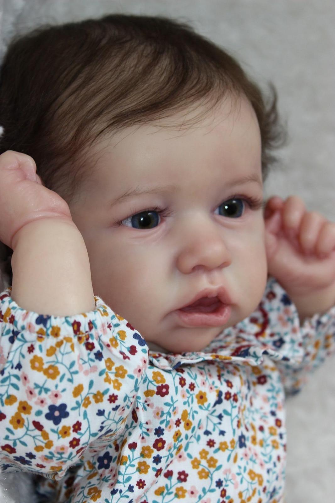 Кукла Anano Reborn Baby Girl Soft Silicone 22 дюйма 55 см реалистичная силиконовая кукла с красивым нарядом, бутылочкой, соской, фото №1