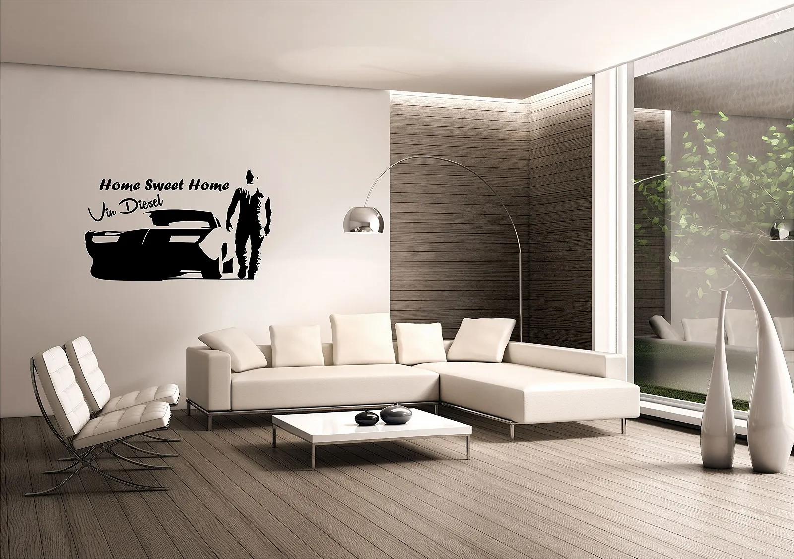 Наклейка на стіну Saphir Design Vin Diesel Home Sweet Home 100 x 60 см Matt Black, фото №1