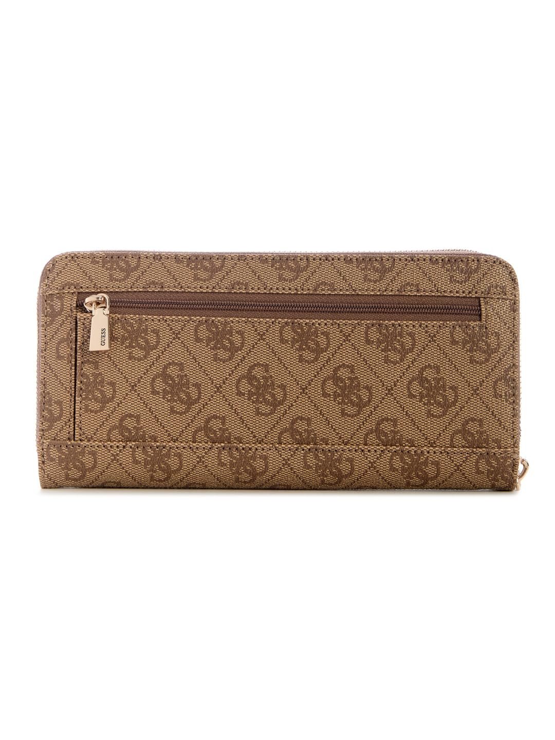 Гаманець GUESS Laurel II SLG Large Zip Around Latte Logo, фото №2