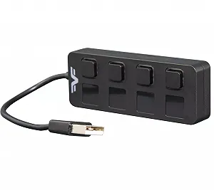 Концентратор USB 2.0 Frime 4хUSB2.0 Black (FH-20010)