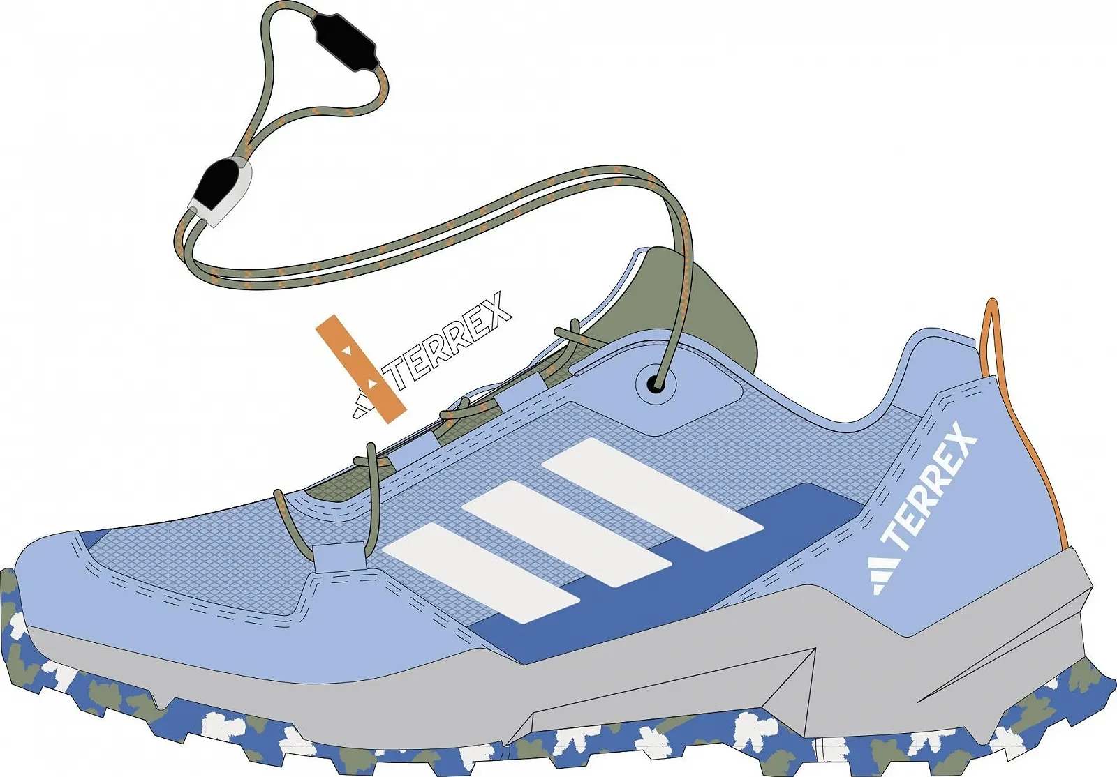 Детские Кроссовки для хайкинга adidas Terrex AX4S Speed Lacing, фото №8