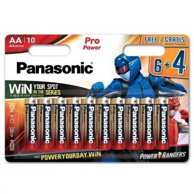 Батарейка PANASONIC AA LR6 Pro Power * 10 Power Rangers (LR6XEG/10B4FPR), фото №1 Батарейка PANASONIC AA LR6 Pro Power * 10 Power Rangers (LR6XEG/10B4FPR), фото №1