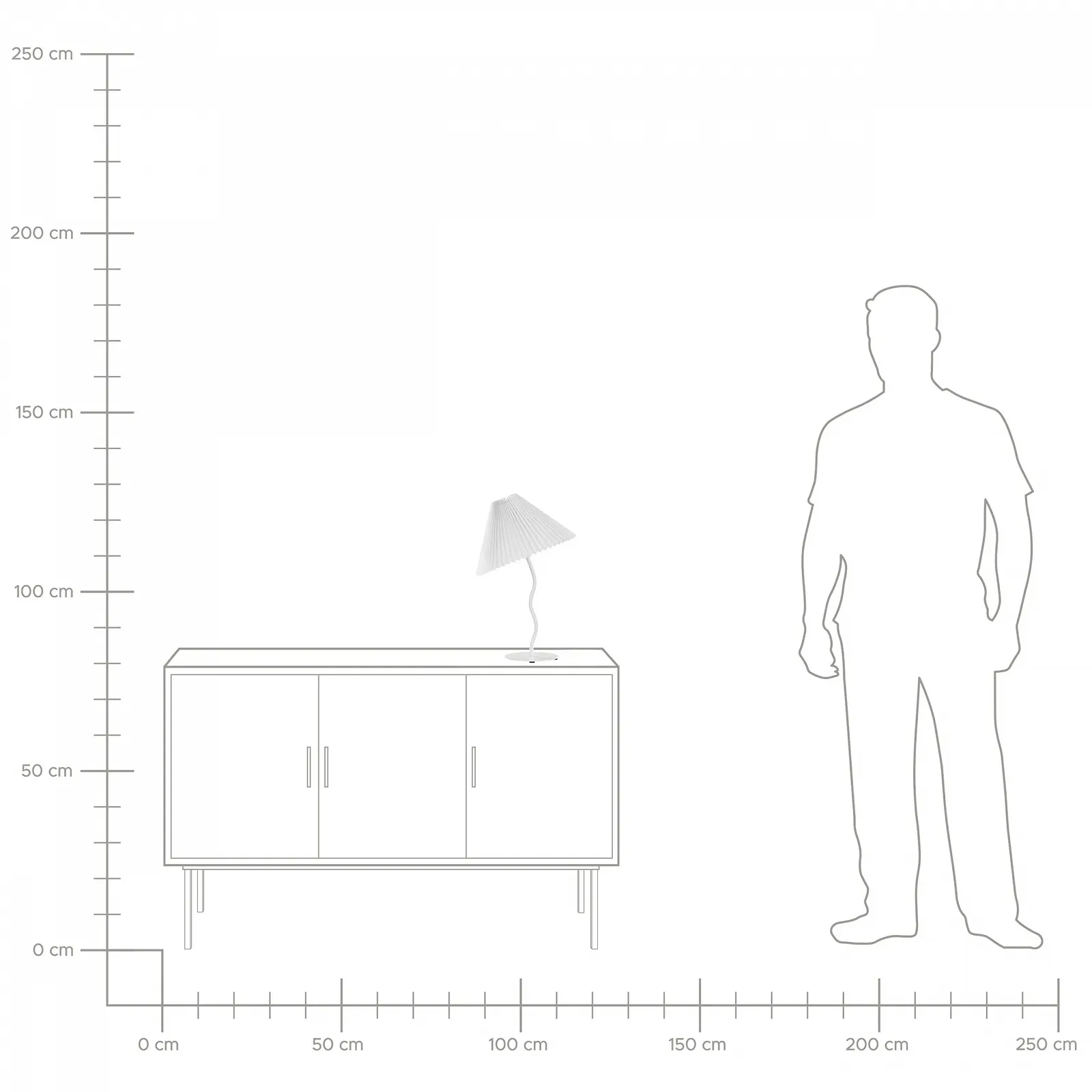 Настільна лампа Alwero Металева основа Гофрований плісований тканинний абажур Конусна форма Білий, фото №8