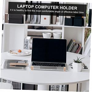 Подставка для ноутбука Деревянная Вертикальная Регулируемая по высоте Эргономичная Удобная для дома Офиса и стола Подходит для компьютера Деревянная подставка для ноутбука synthetic.ua - Фото 1