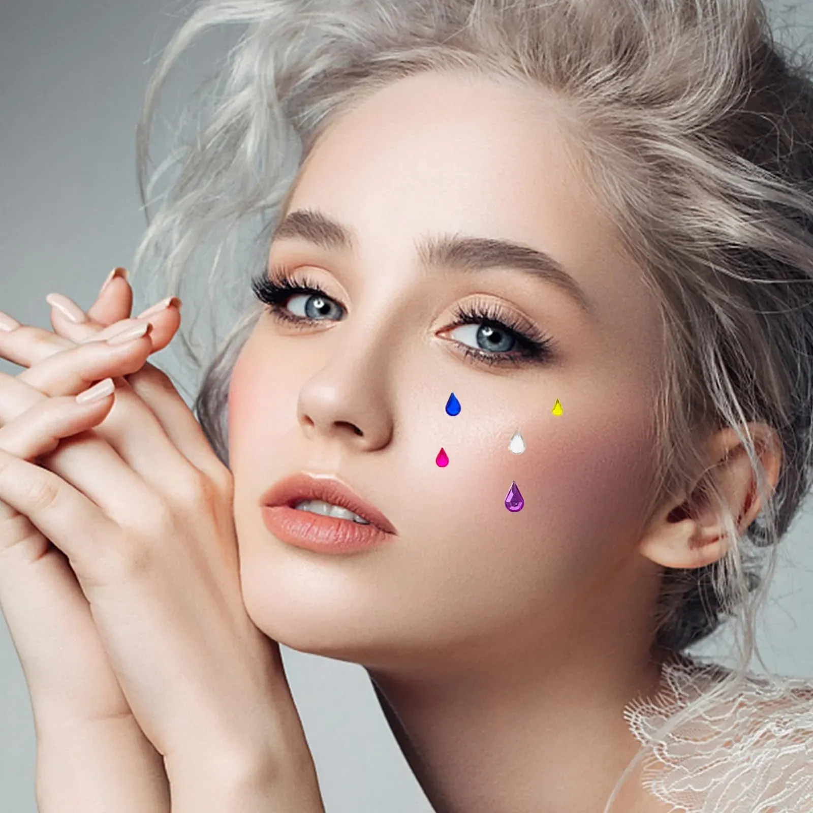 Стразы Самоклеящиеся FOMIYES 20 листов Разноцветные, фото №8