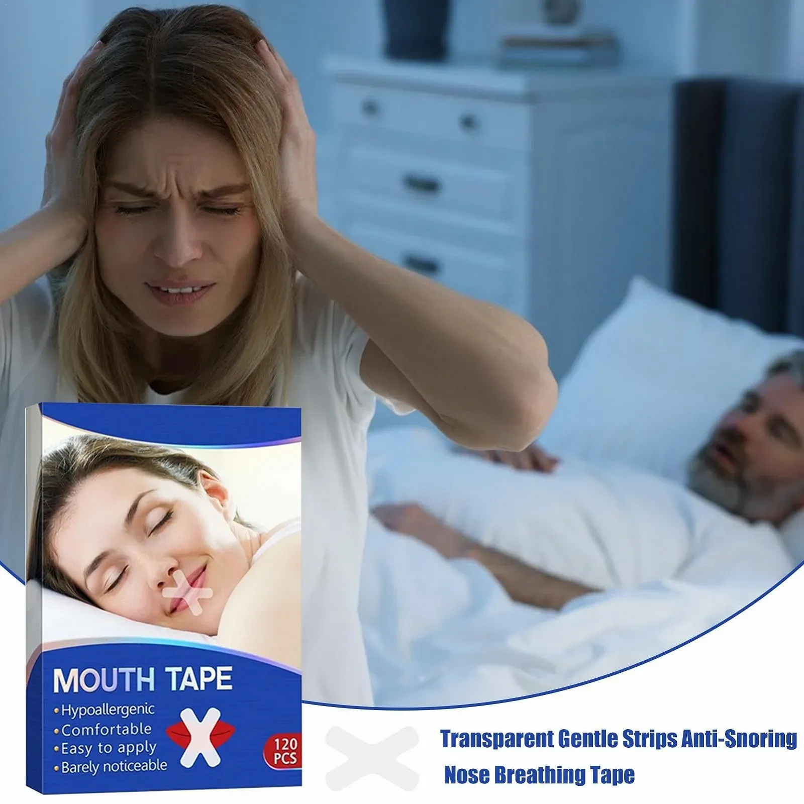 Полоски для сна 120 шт. для дыхания носом в машине, отеле, путешествии, командировке, фото №3