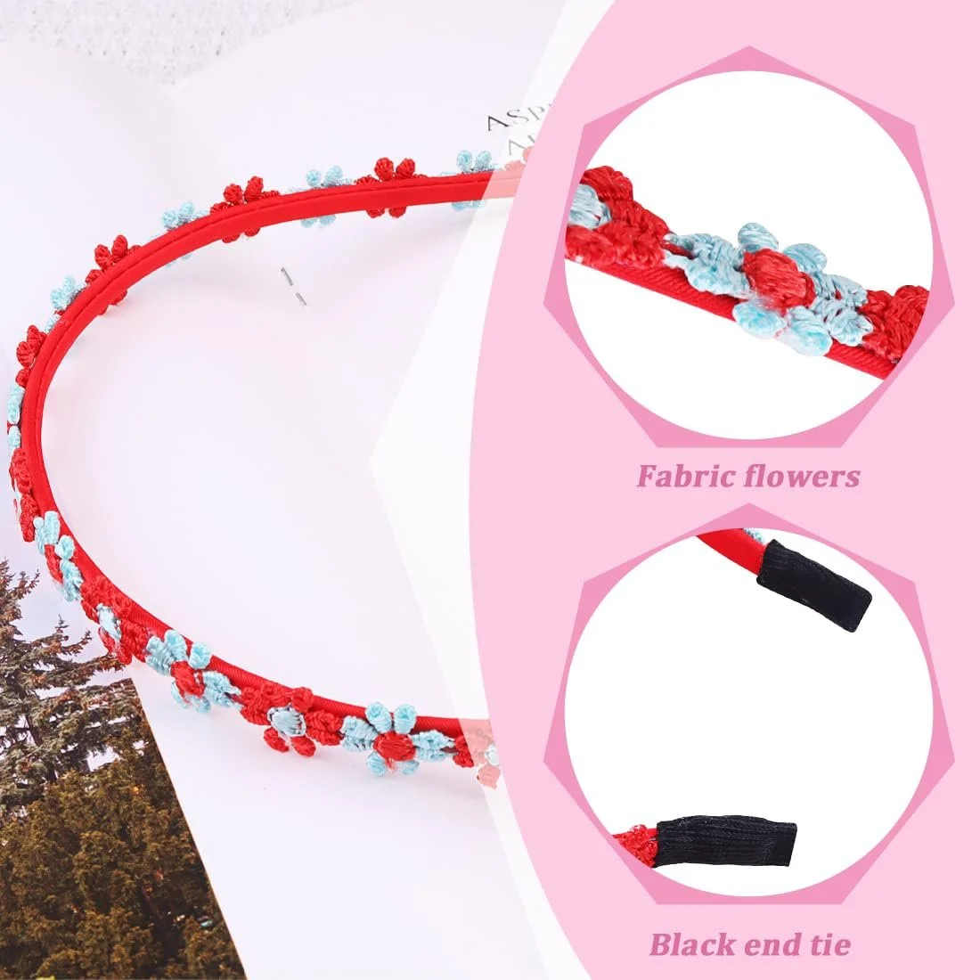 Обруч Квітковий Різні Кольори (4 шт. в упаковці), фото №3