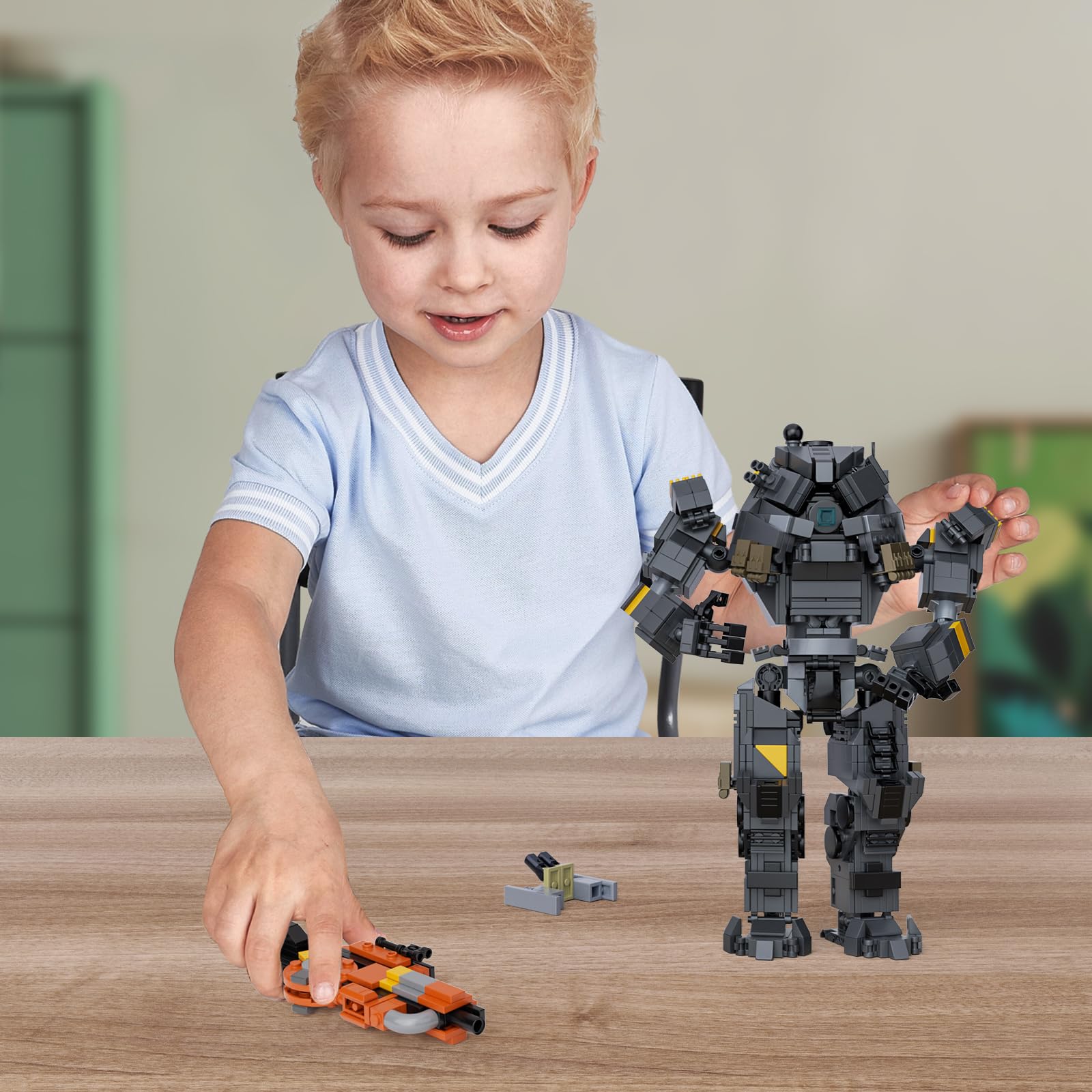 Набор Millionspring Titan Mecha Robot Building Blocks Set 875 деталей, фото №4