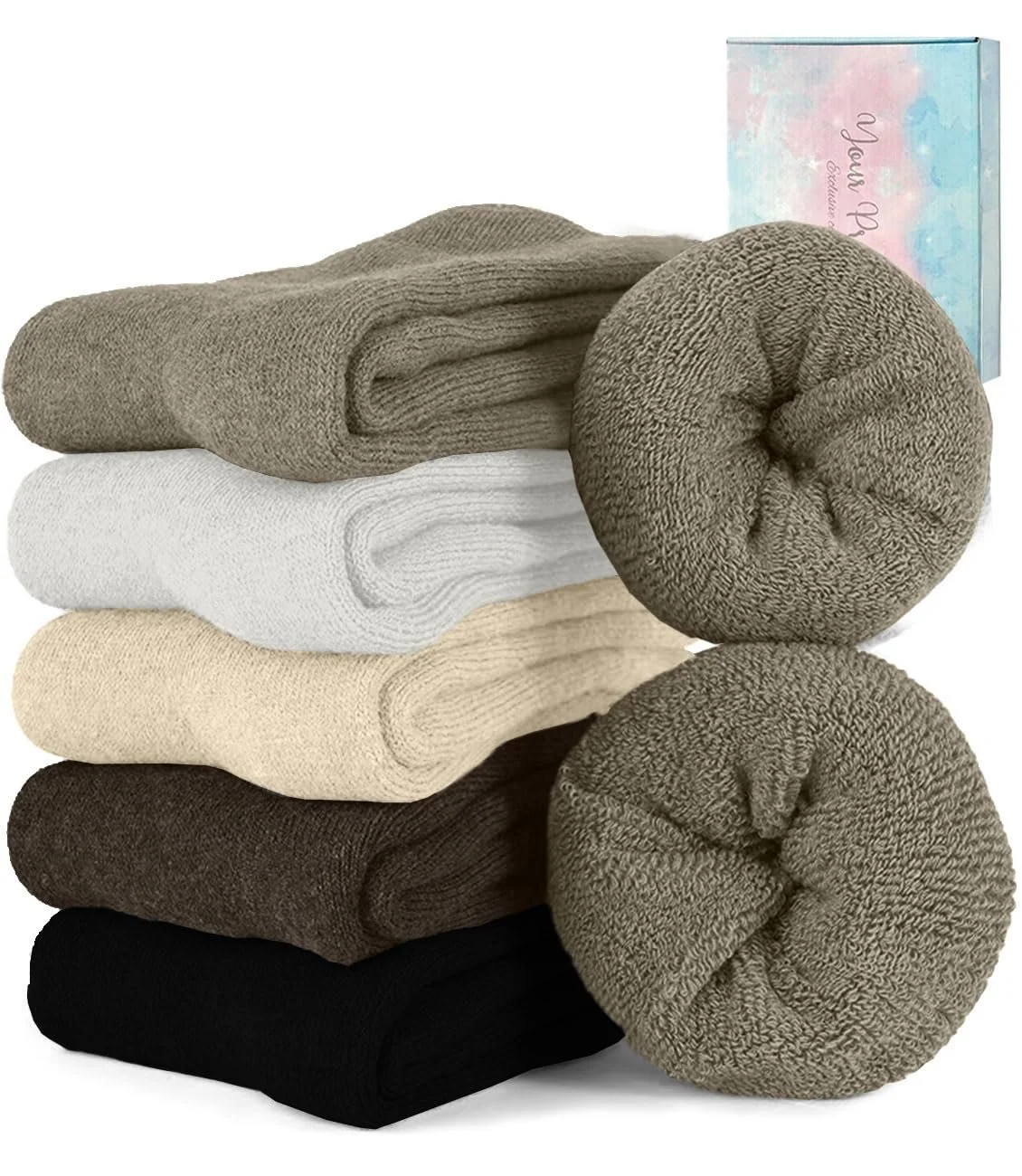 Термоноски женские шерстяные носки 5 пар Теплые подарочные женские зимние носки Толстые вязаные носки Зимние носки Красочные Уютные Мягкие дышащие шерстяные носки Осень-зима Мягкие, фото №1 Термоноски женские шерстяные носки 5 пар Теплые подарочные женские зимние носки Толстые вязаные носки Зимние носки Красочные Уютные Мягкие дышащие шерстяные носки Осень-зима Мягкие, фото №1