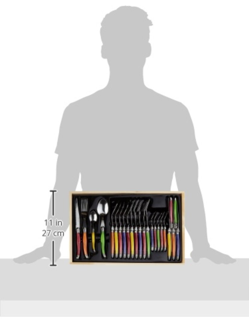 Набір столових приборів Laguiole Pradel Excellence I7214P, 24 предмети, пастельні ручки, фото №6 Набір столових приборів Laguiole Pradel Excellence I7214P, 24 предмети, пастельні ручки, фото №6