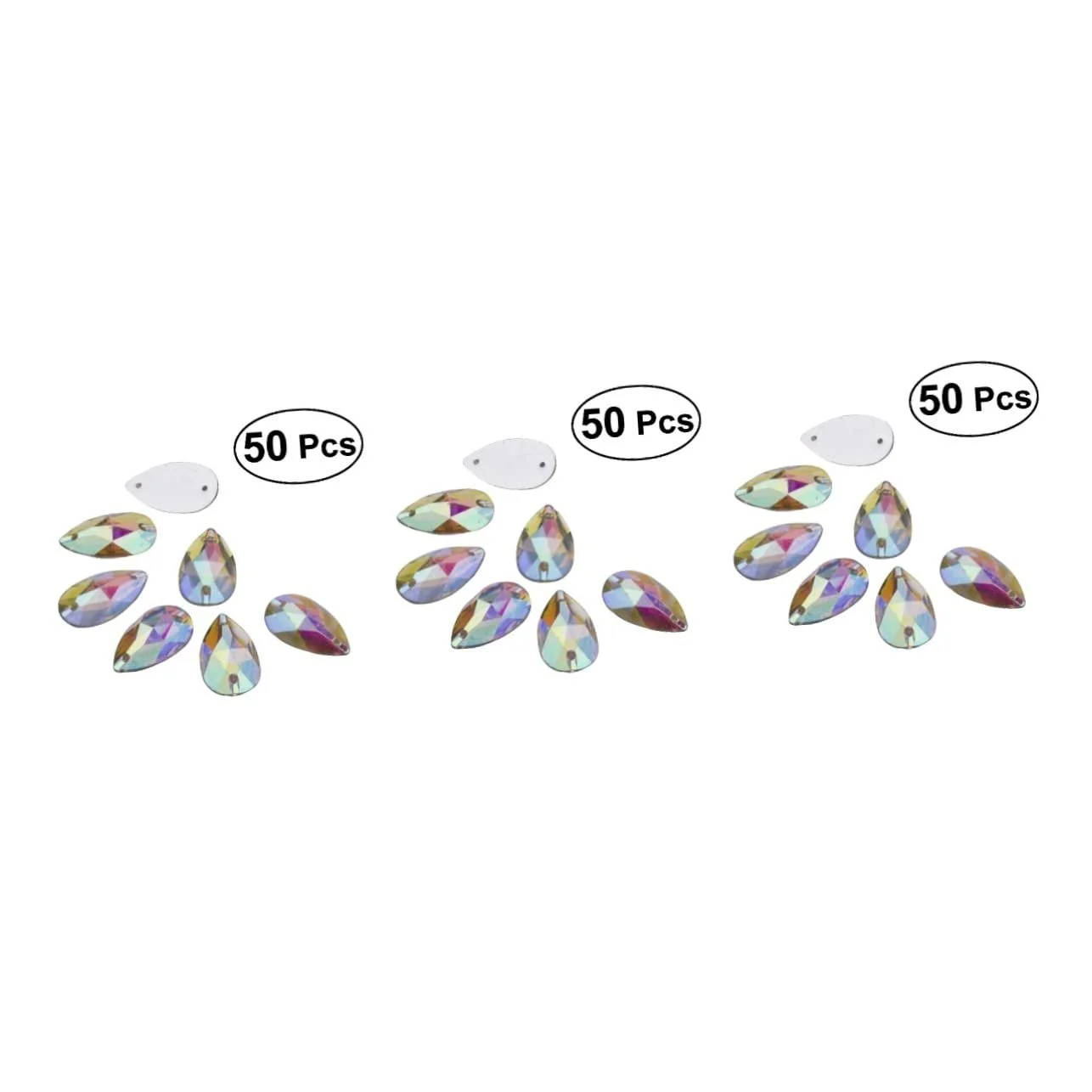 Стрази Housoutil Краплеподібні 7 x 12 мм  150 шт., фото №9