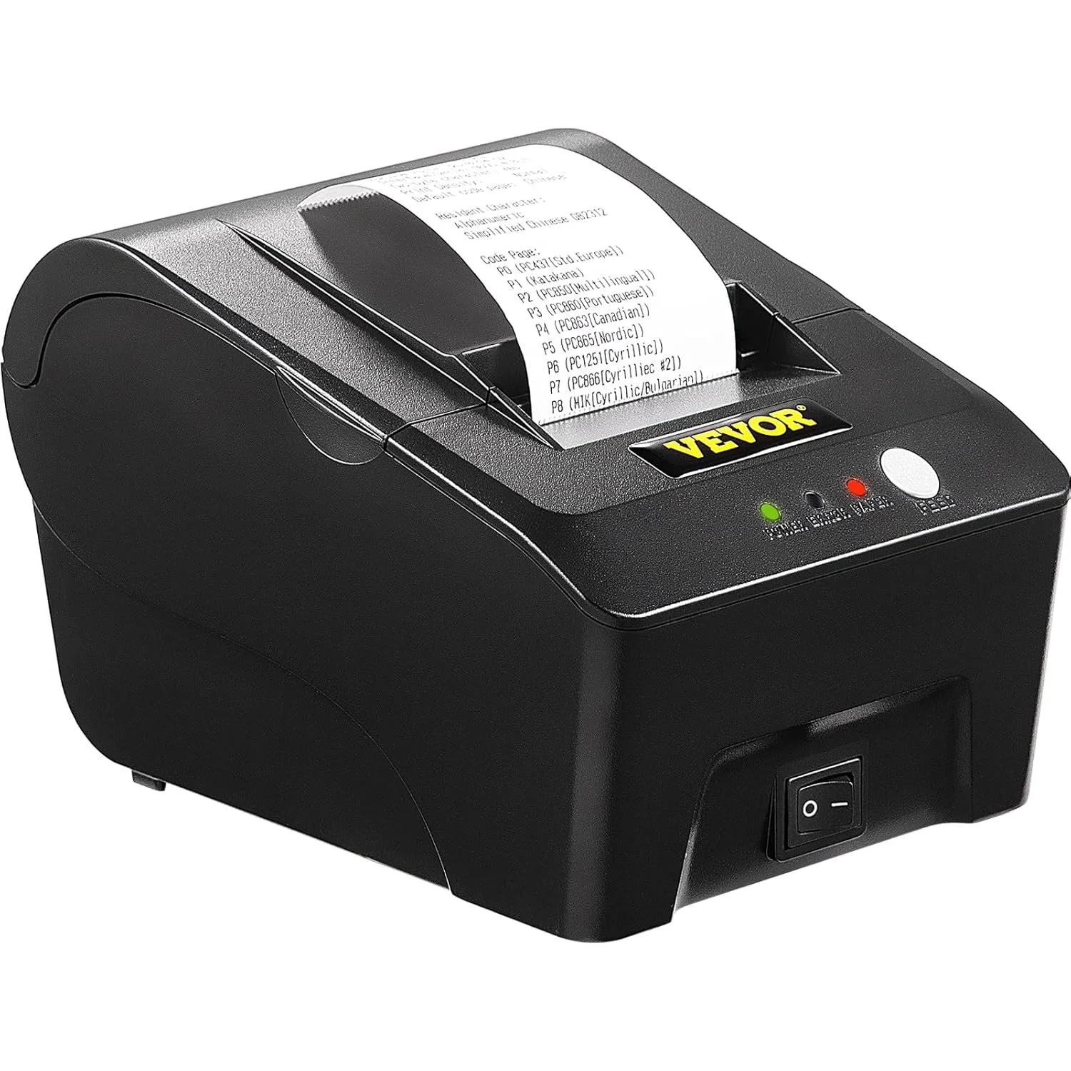 Чековий принтер VEVOR RP58E / Ширина чека 58 мм / Термодрук / USB, Bluetooth, Ethernet / 90 мм/с / ESC/POS / Чорний, фото №3