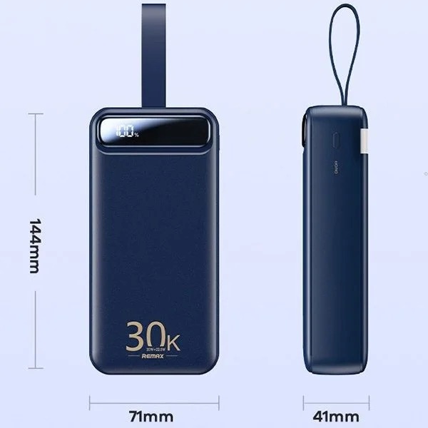 Павербанк Remax RPP-522, 22.5W, 30000 мАг, Темно-синій, фото №2