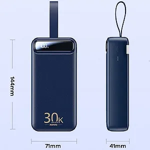 Павербанк Remax RPP-522, 22.5W, 30000 мАг, Темно-синій synthetic.ua - Фото 1